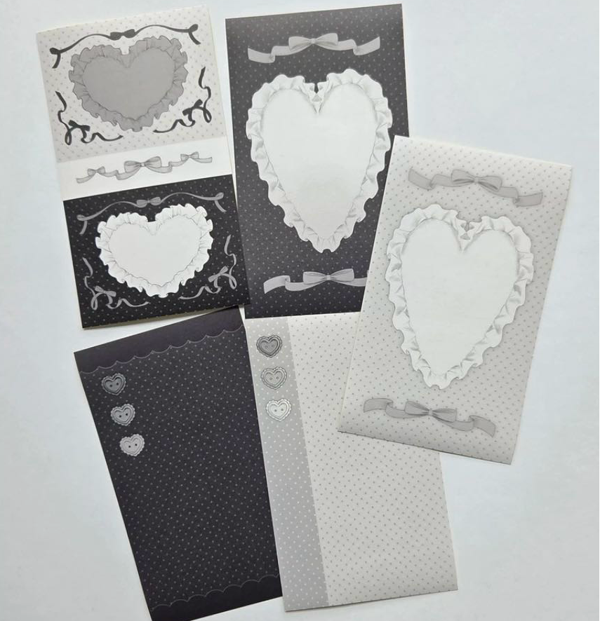 Dawnitive Wave Heart Lace Paper Sticker Pack