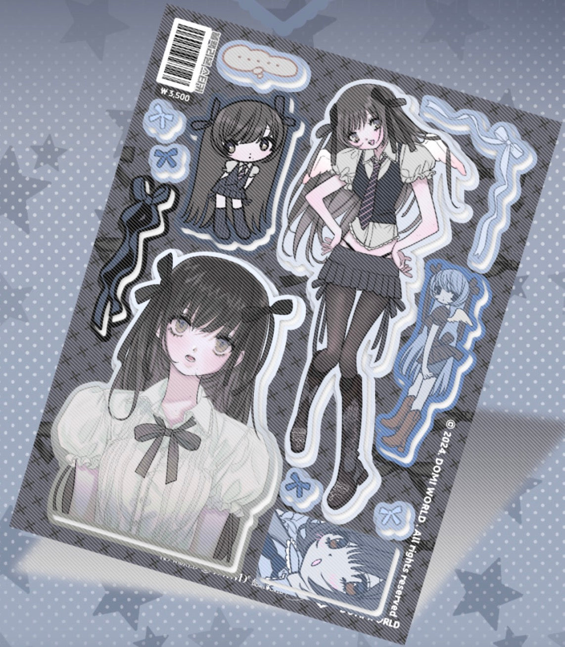 Domi World Black Ribbon Sticker