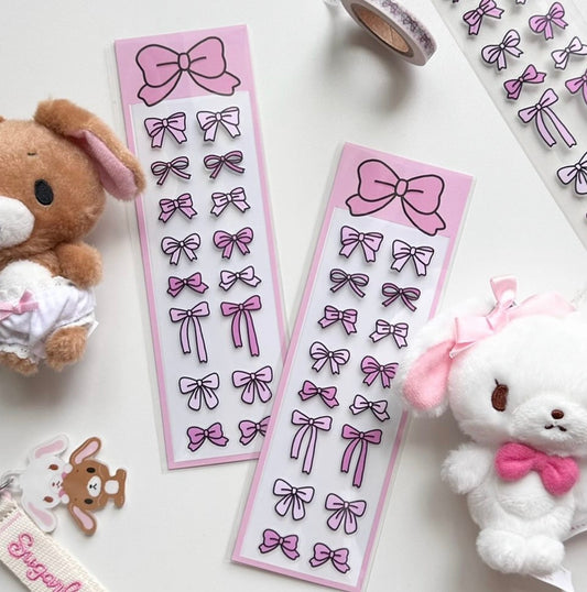 Somandpeace Line Pink Ribbon Sticker