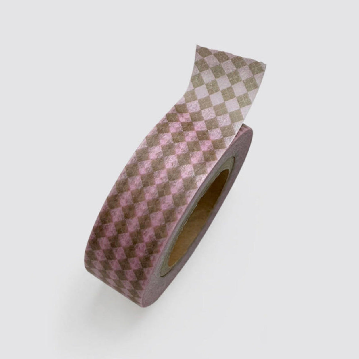 Pink Brown Argyle Washi Masking Tape