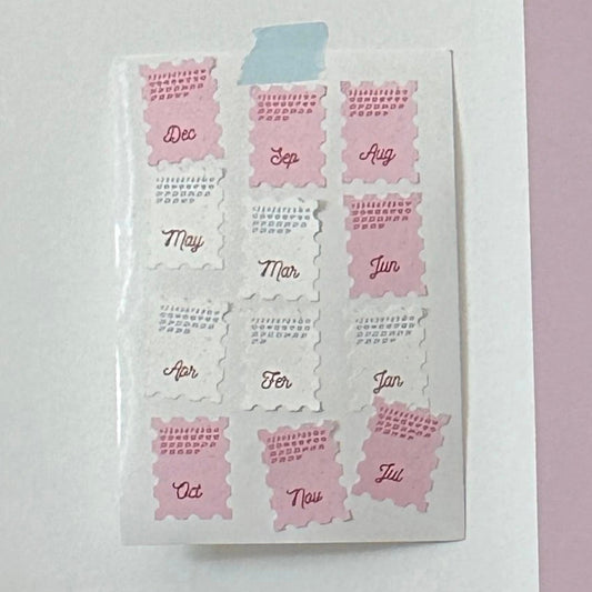 Themogallery Month Label Sticker 2pcs