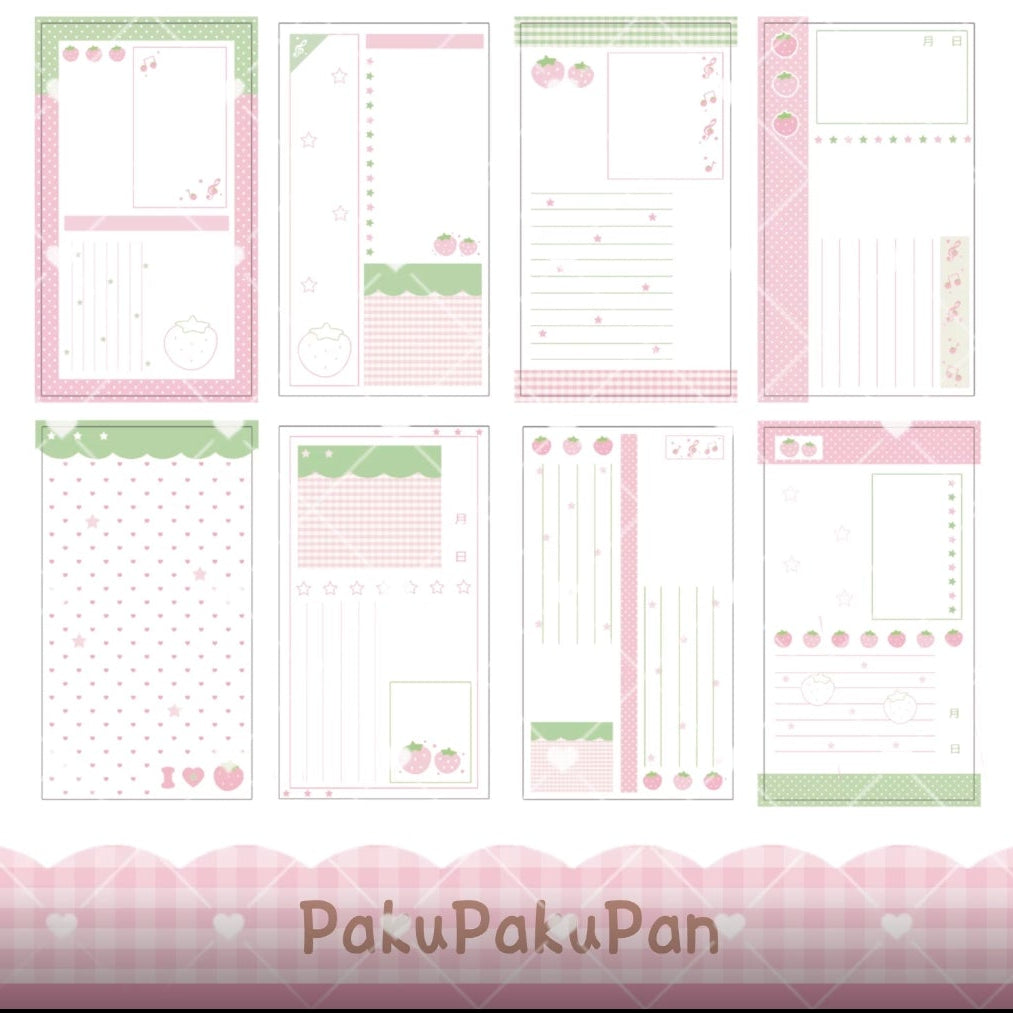 PakuPaku A6Half Strawberry Notebook