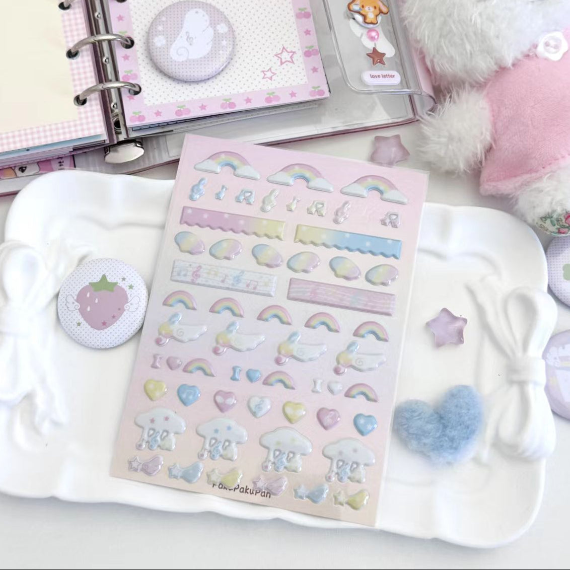 PakuPaku Rainbow Puffy Sticker