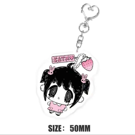 Rachel Li Sad Face Keychain