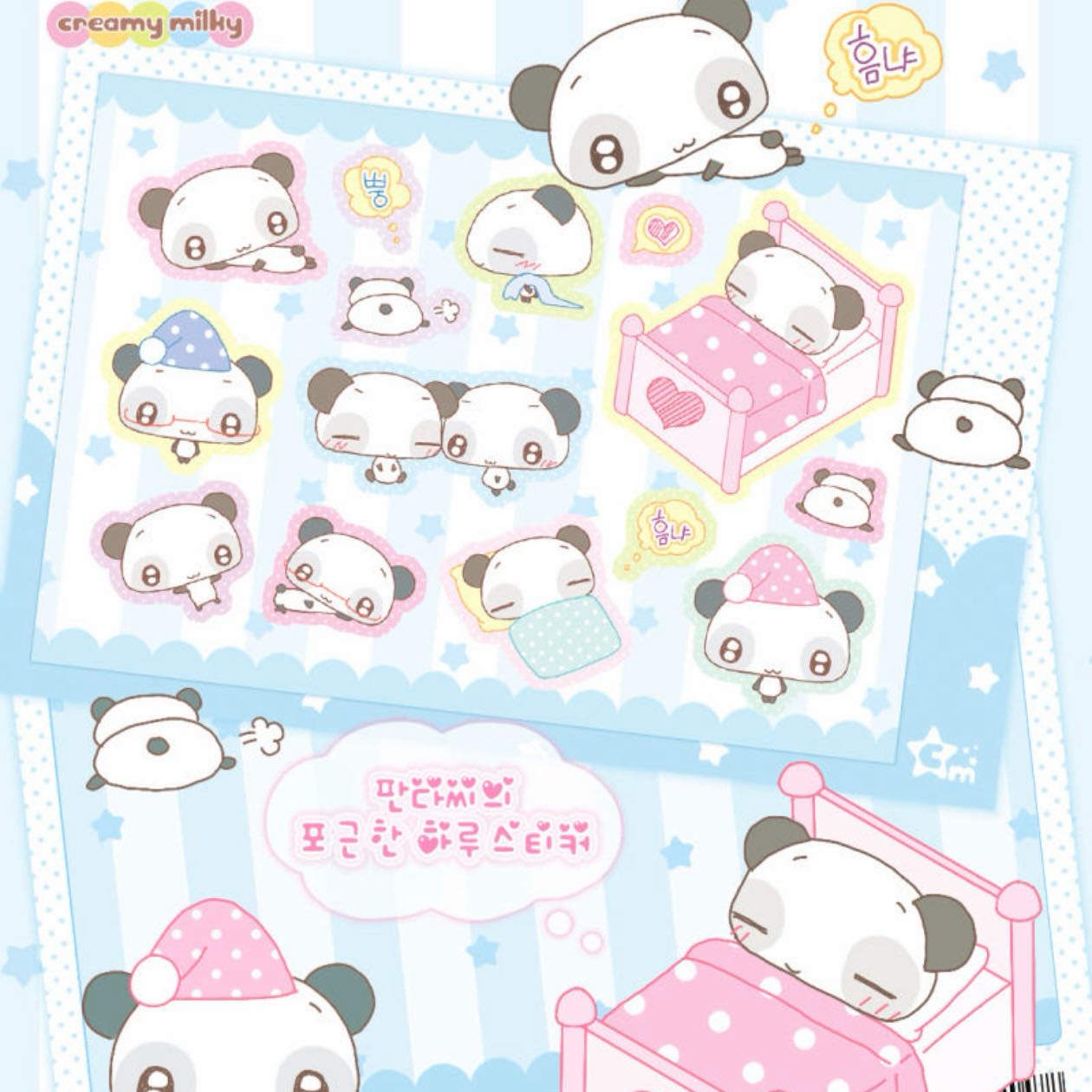 Creamy Milky Panda Day Sticker