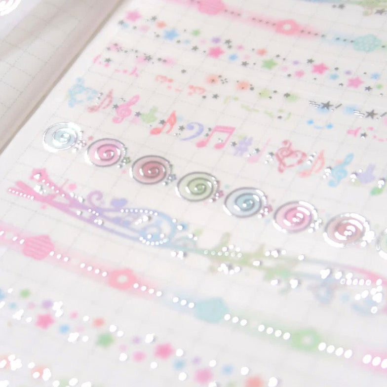 Pearly Button Hush Silver Line Kiss Cut Tape