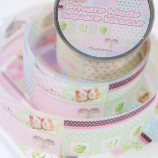 Pearly Button Private Mode Square Kiss Cut Tape