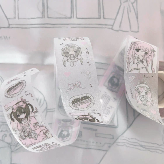 Milky Heart Doll Kiss Cut Tape