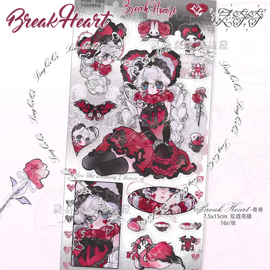 Lingqiqi Black Heart #2 Sticker