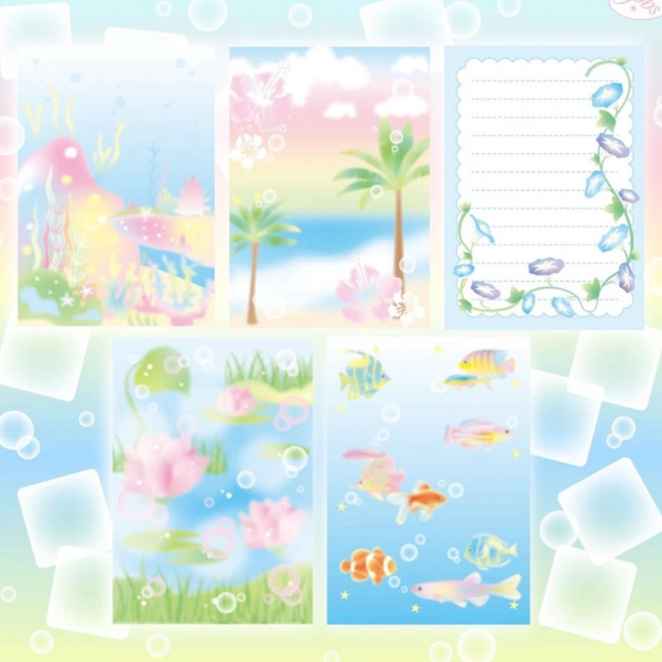 Pearly Button A7 Summer Page Memo Sticker