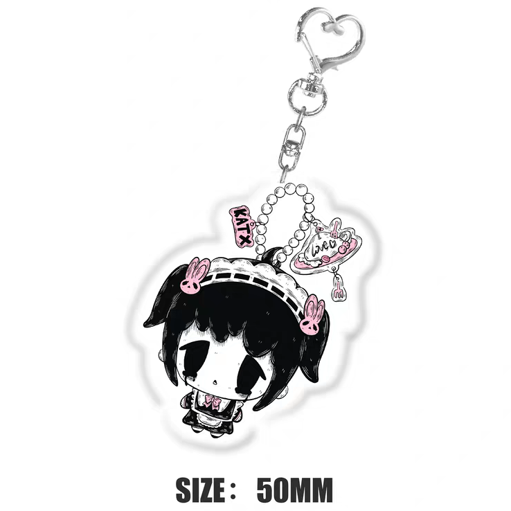 Rachel Li Sad Face Keychain