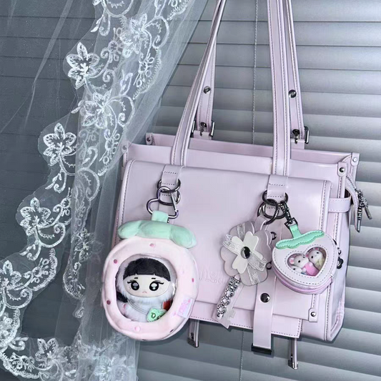 Nicoolaa Strawberry Bag For Mini Plushies