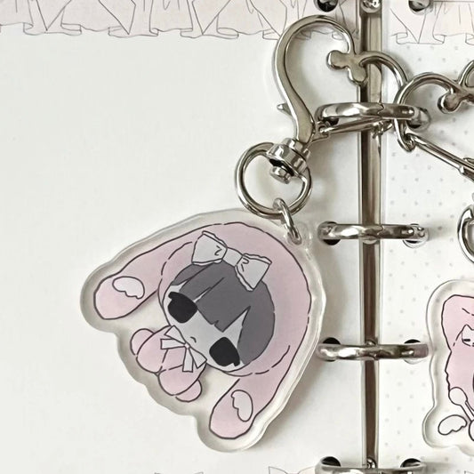 221 Dessert Lab Gray Girl Keyring