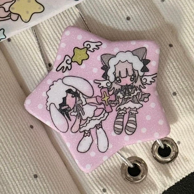 Sunonebird & Kiyo Pin Button/ Fabric Poster