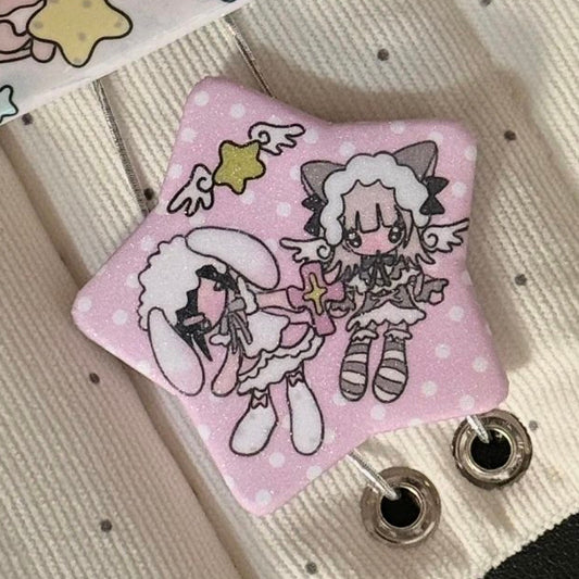 Sunonebird & Kiyo Pin Button/ Fabric Poster