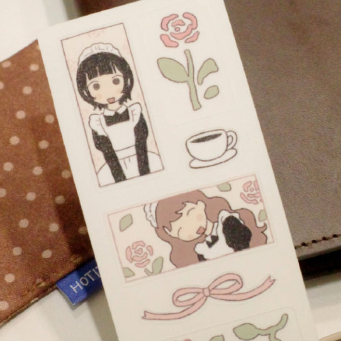Ouie Coffee And Rose Sticker