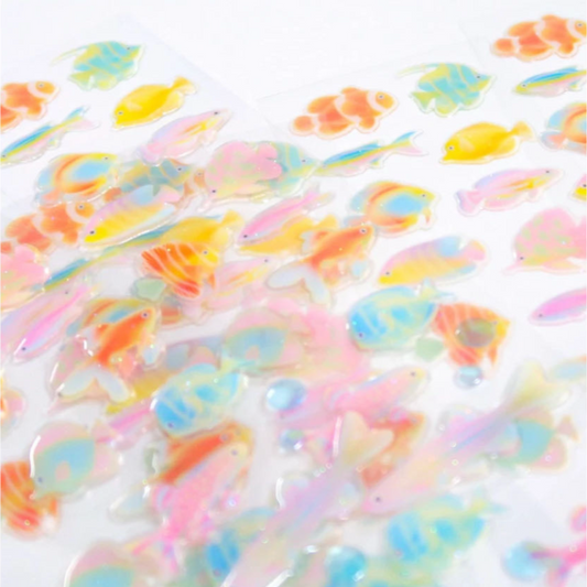 Pearly Button Tropieal Fish Sticker