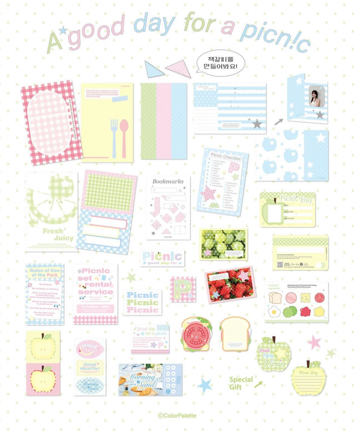 Color Palette Picnic Sticker Pack