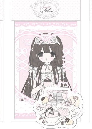 Milky Heart Sweet Atelier Card & Sticker Set