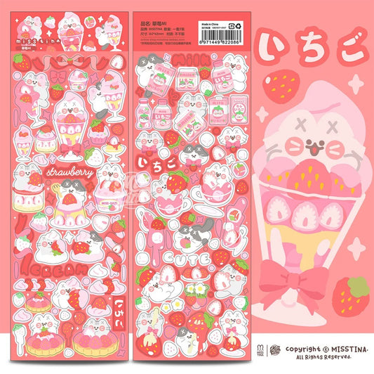 Misstina Strawberry Kitty Sticker