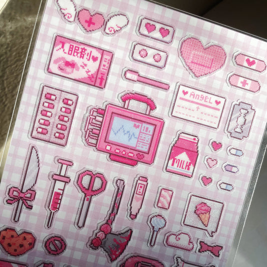 Ribbon Honey Clinic Pixel Sticker