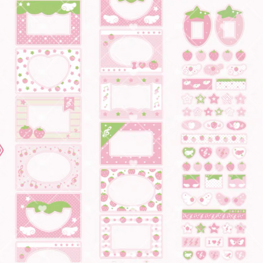 PakuPaku Strawberry Frame Kiss Cute Tape
