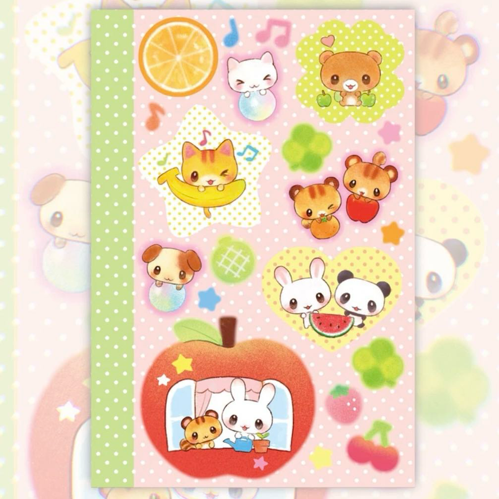 Heartwarmingclub Animal Fruit Sticker