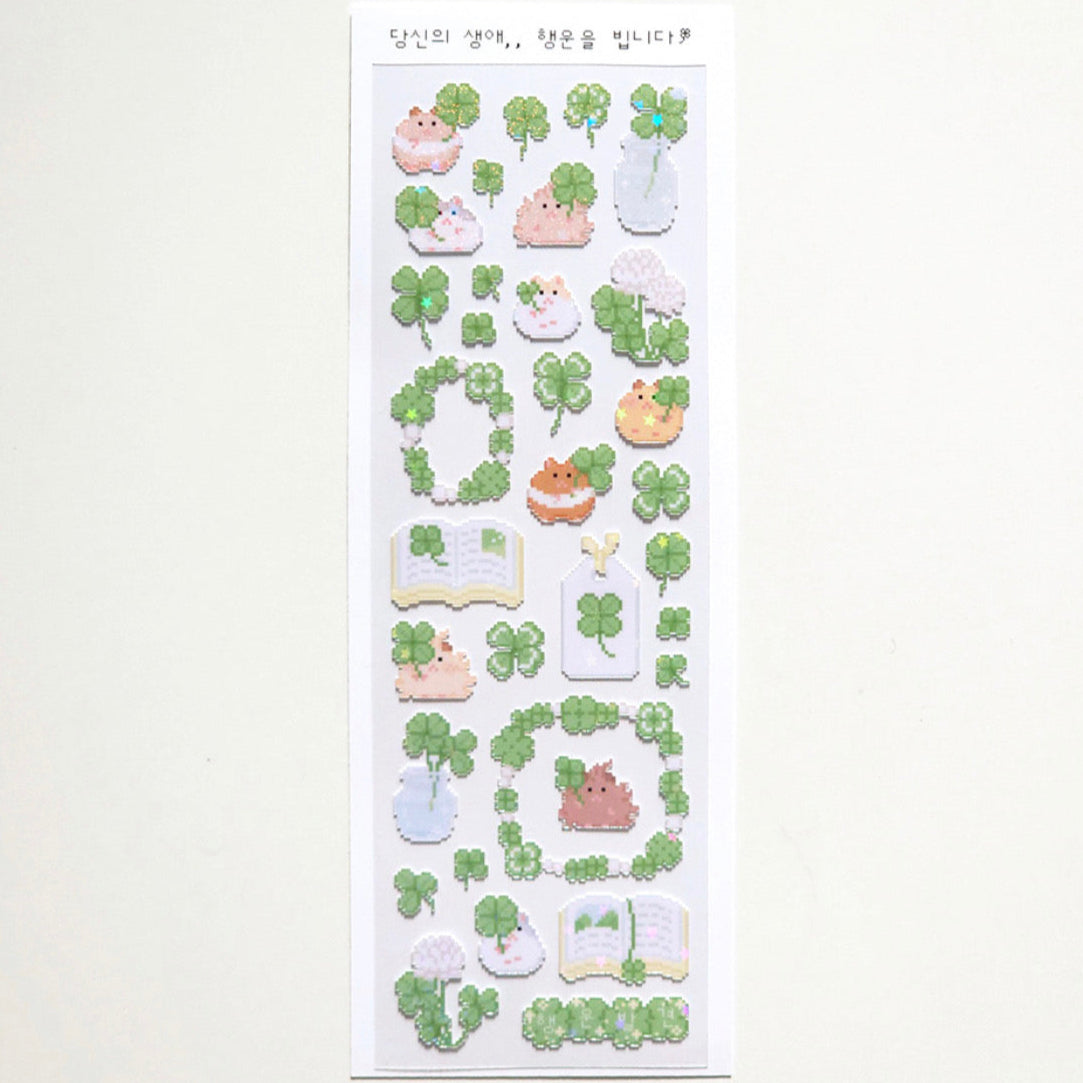 Mamma Lucky Pixel Sticker