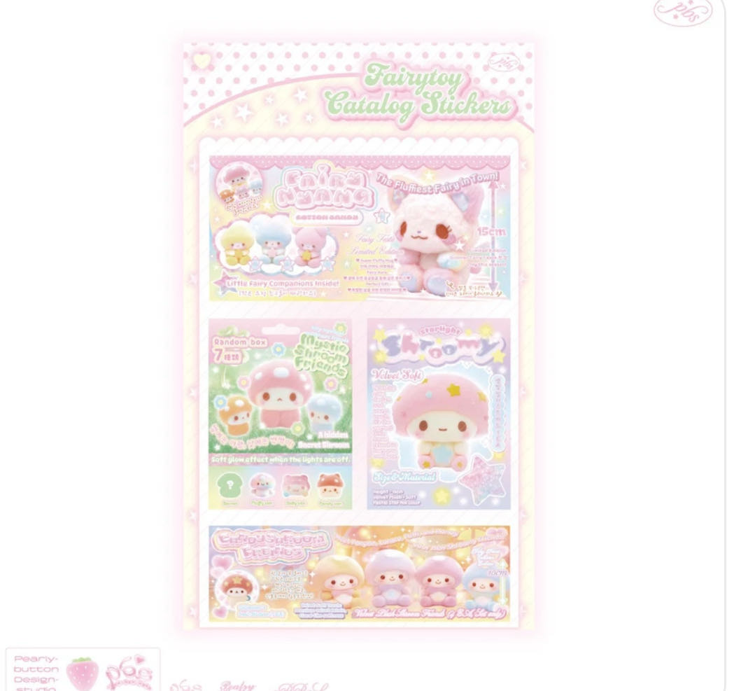 Pearly Button Fairytoy Catalog Sticker