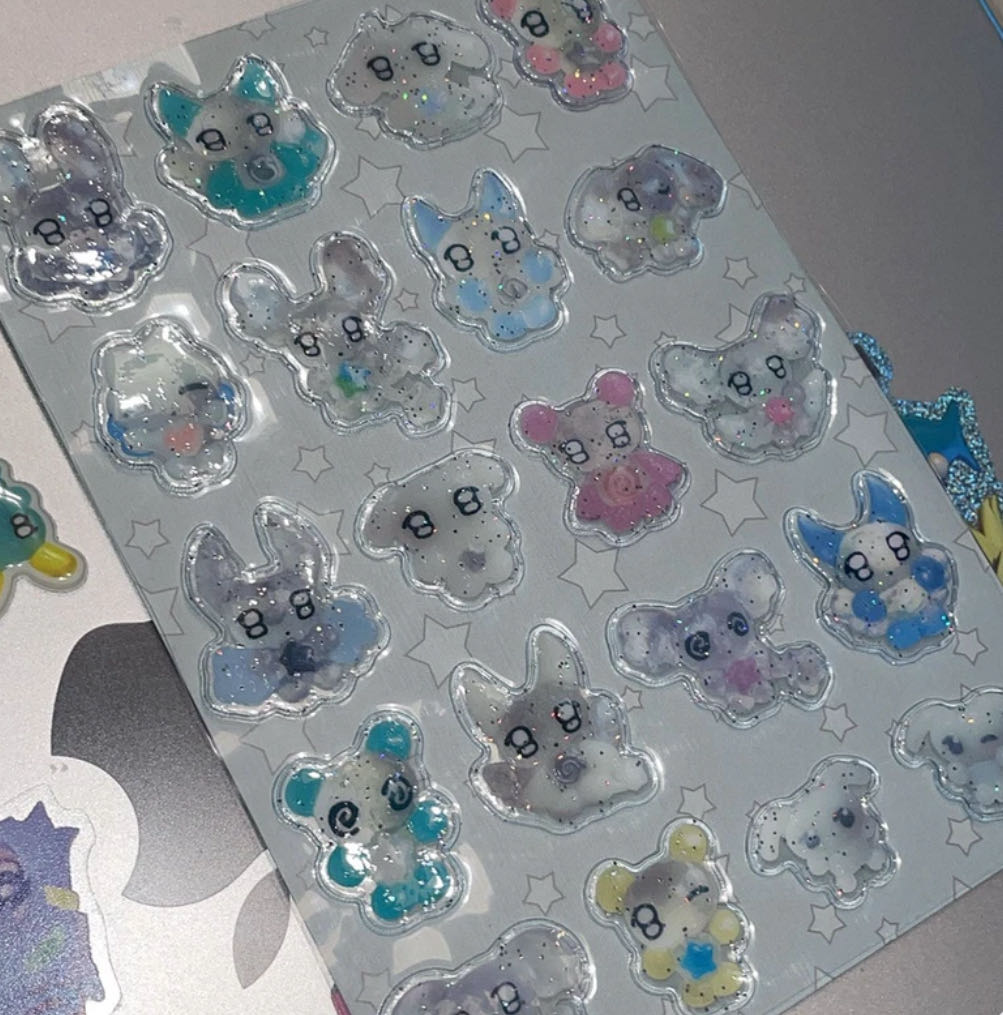 Huhuee Candy Twinkly Puffy Sticker