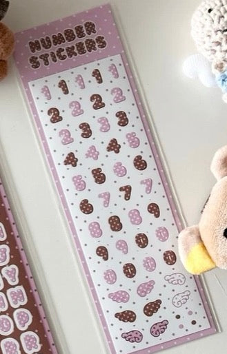 Somandpeace Chocolate Number Sticker