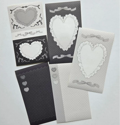 Dawnitive Wave Heart Lace Paper Sticker Pack