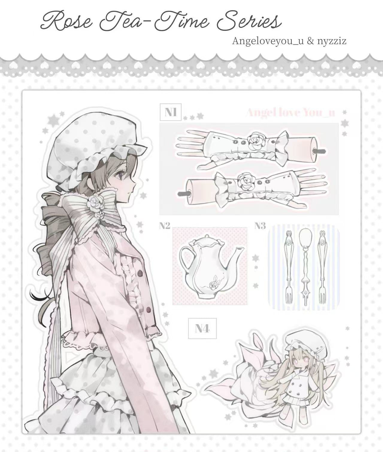 [Angeloveyou] Rose Tea Time Sticker