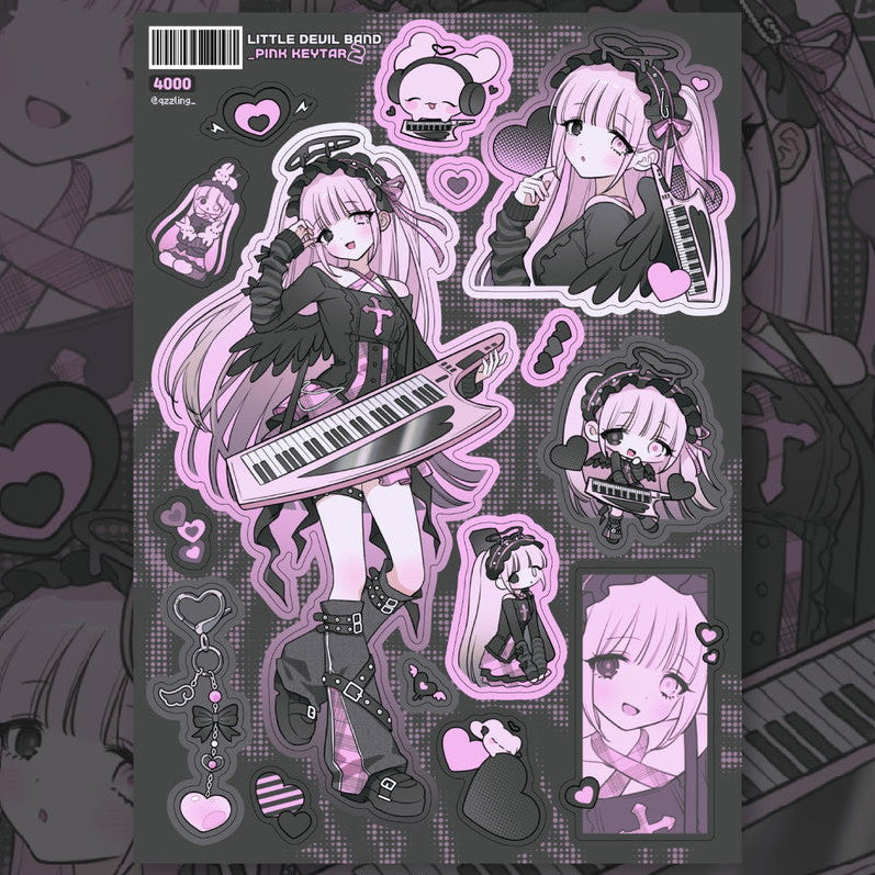 [Qzzling] Pink Keytar Sticker