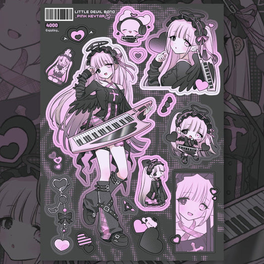 [Qzzling] Pink Keytar Sticker