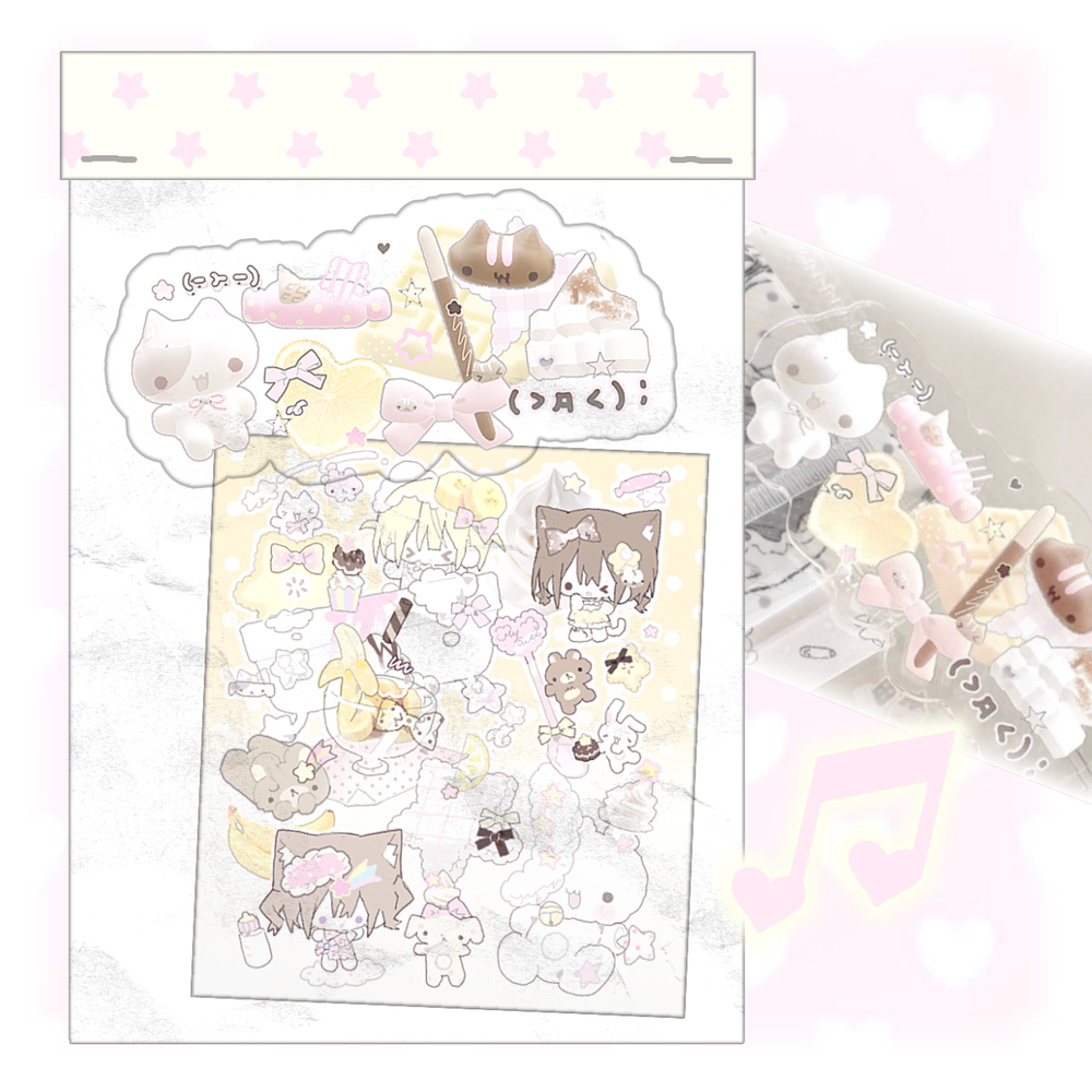 [Six9w] Lemon Split Clip & Sticker Set
