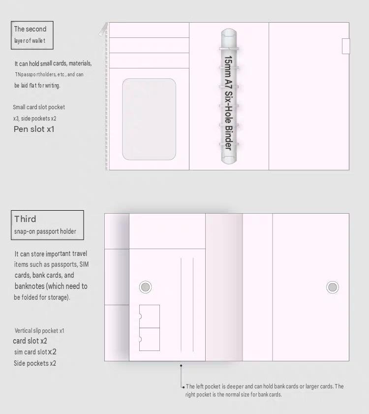 Pinkspark A7 Solo Trip Binder & Organizer