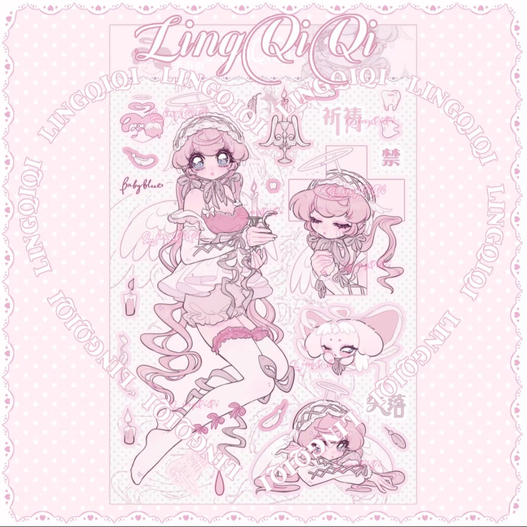Lingqiqi Character Sandy Clear Sticker #1