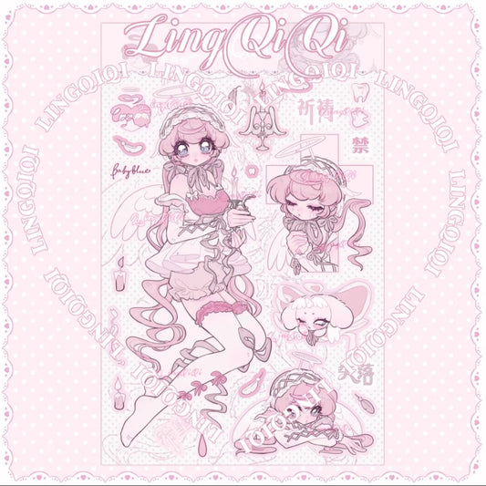 Lingqiqi Character Sandy Clear Sticker #1