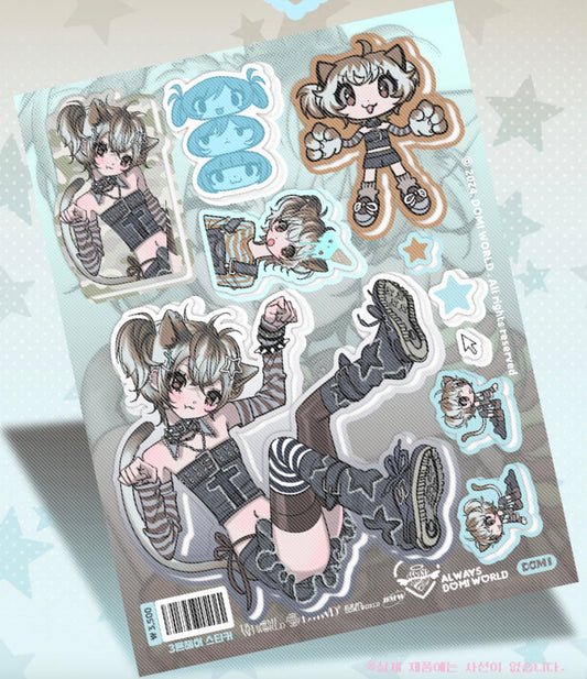 Domi World Three-Tone Hair Sticker