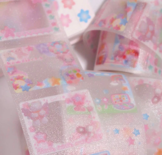 Pearly Button Whisy Dream Frame Kiss Cut Masking Tape