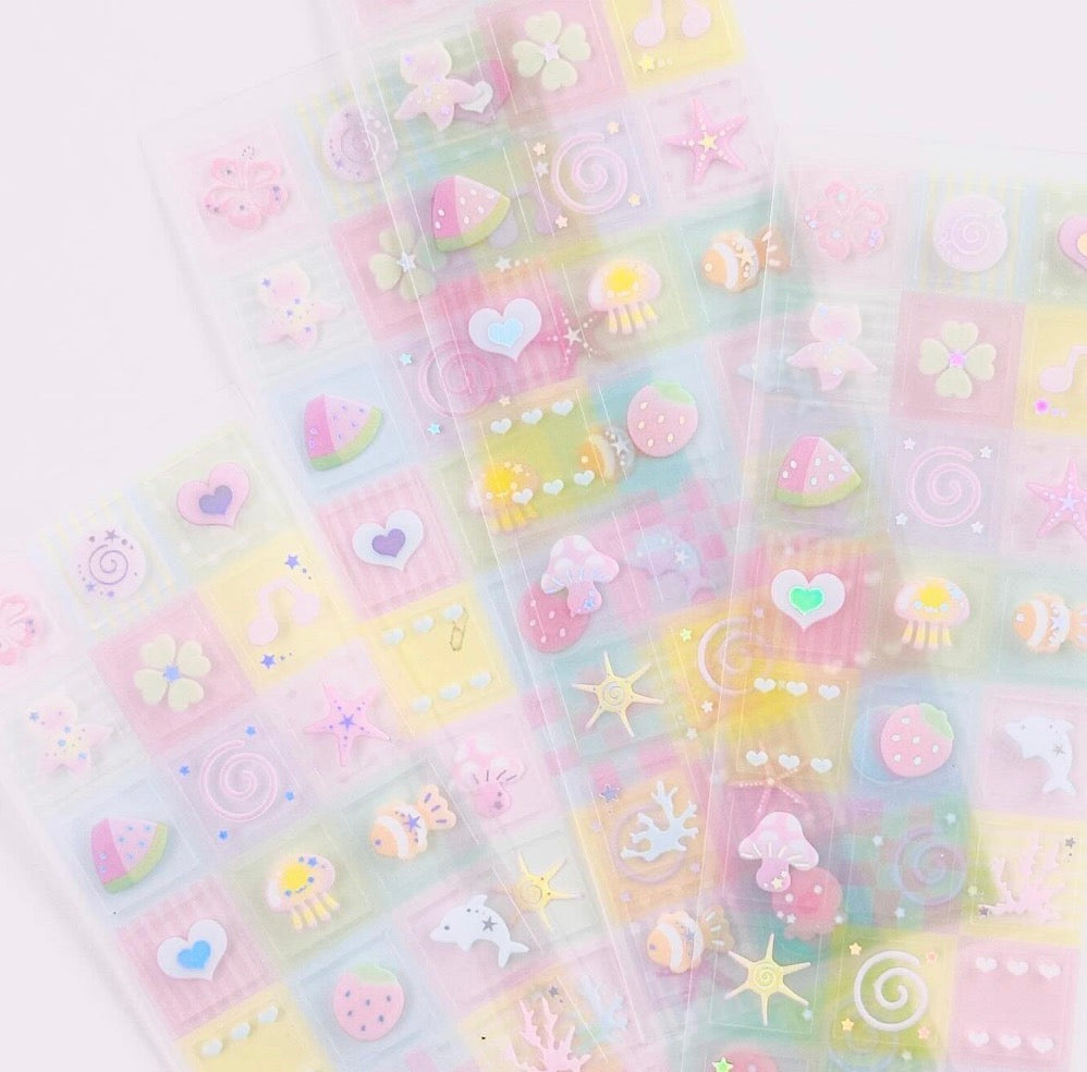 Pearly Button Welcome Summer Sticker