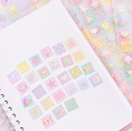 Pearly Button Welcome Summer Sticker