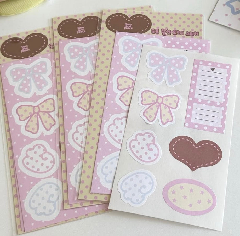 Somandpeace Dot/Star Heart Paper Sticker Pack