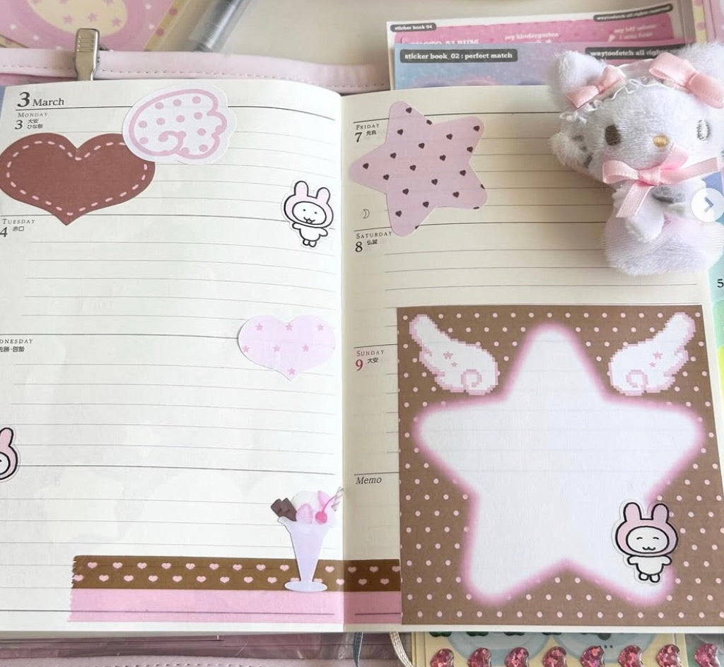 Somandpeace Dot/Star Heart Paper Sticker Pack