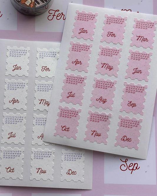 Themogallery Month Label Sticker 2pcs
