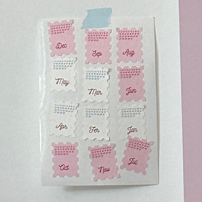 Themogallery Month Label Sticker 2pcs