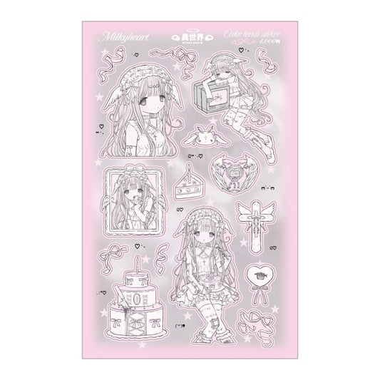 [Milky Heart] Cake Angel Sticker