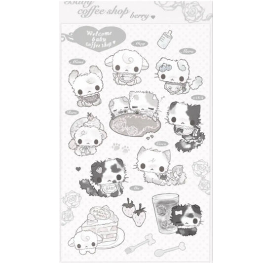 Natsu Nya Strawberry Coffee Shop Sticker