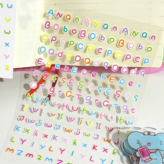 Tooth Store Color Letter Sticker